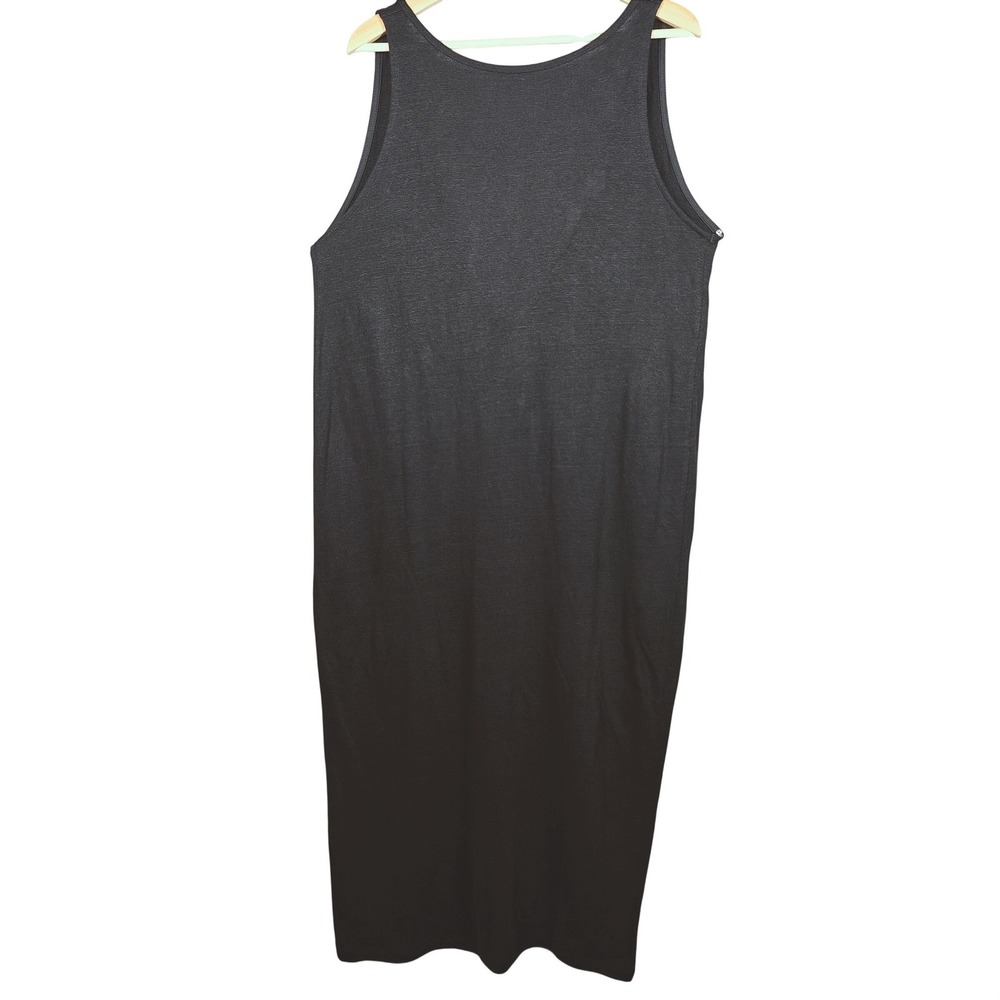 H&M Linen‎ Blend Sleeveless Maxi Dress black Size 12